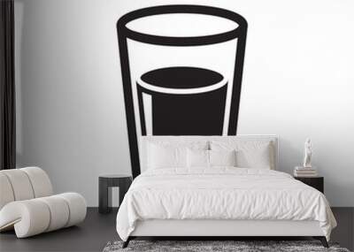 drink glass icon in trendy flat design Wall mural