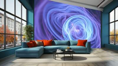 Illustration of an abstract fractal effect background Wall mural