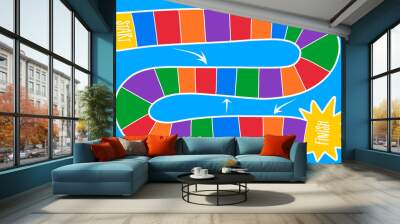 Colorful Board Game Vector Template
 Wall mural