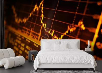 Digital Dashboard Delivers Comprehensive Stock Market Analysis Wall mural