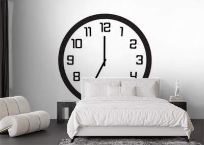 clock isolated on white Wall mural