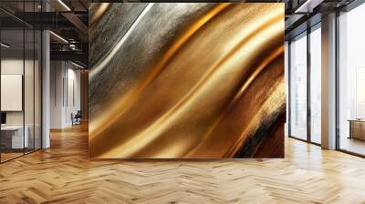 Contemporary Metal Art. Abstract metallic textures and finishes creating an elegant and modern look. Wall mural