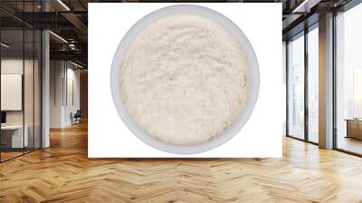 A bowl of white flour isolated transparent Wall mural