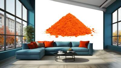 A pile of ground red chili isolated transparent Wall mural