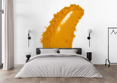 A smear of turmeric powder isolated transparent Wall mural