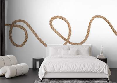 Curled rope isolated transparent Wall mural