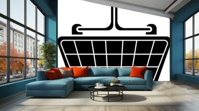 Grocery Basket Icon Vector Wall mural