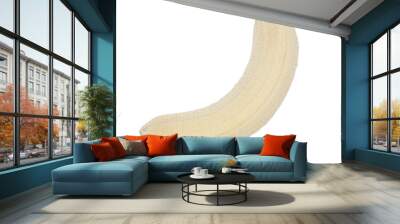 one peeled tasty juicy banana isolated transparent Wall mural