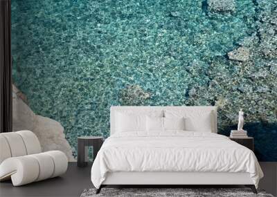 Picture from a cliff in Iraklia Greece. Crystal clear waters Wall mural