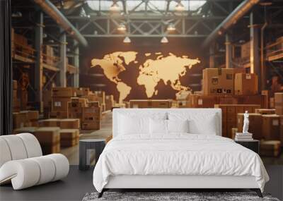 logistics and supply chain management. Wall mural