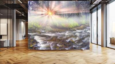 Misty thicket Wall mural