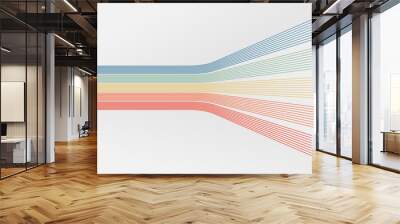 abstract retro background with straight lines in pastel colors, vector illustration Wall mural