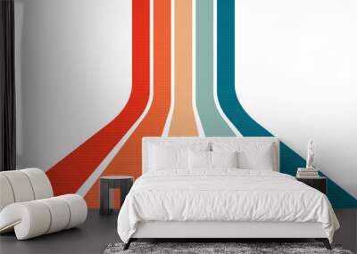 Abstract retro background with stripes and lines. Vector illustration. Eps 10. Wall mural