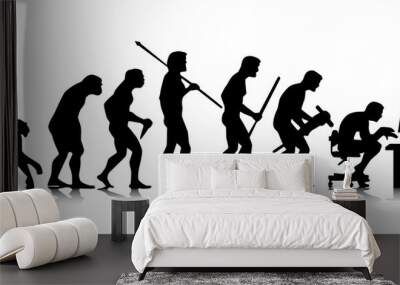 human – business evolution Wall mural