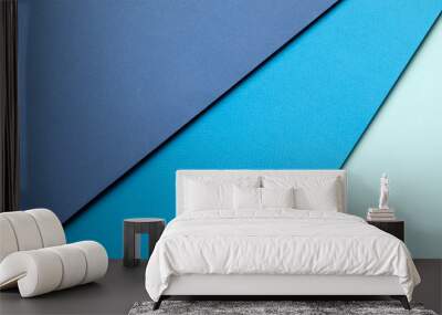 bright blue abstract blank paper background Wall mural