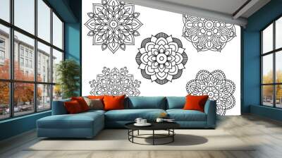 simple mandala design for coloring book, wall art , henna design Wall mural