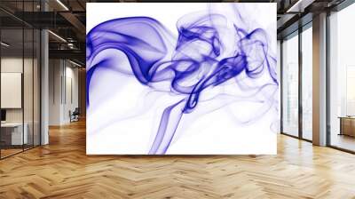 Colorful smoke on the white background Wall mural