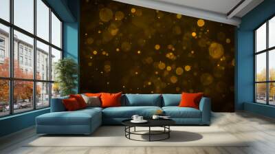 Abstract blur gold sparkle bokeh Wall mural