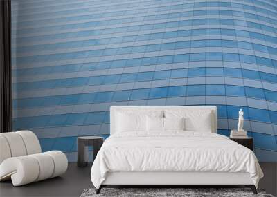 blue glass building Wall mural