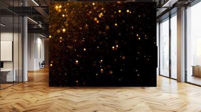 Gold bokeh of light . Wall mural