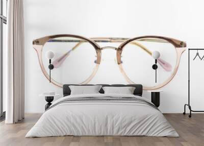 pink frame clear glasses Wall mural