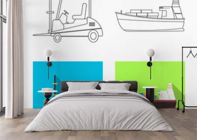 Vector design of goods and cargo symbol. Collection of goods and warehouse vector icon for stock. Wall mural