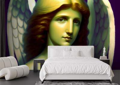 Archangel Raphael - Angel of Miracles and Healing, Generative AI Illustration Wall mural