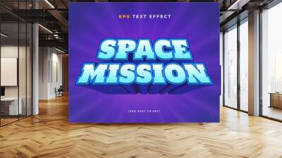 Space game text effect Wall mural