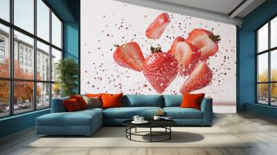 Exploding Strawberry Wall mural