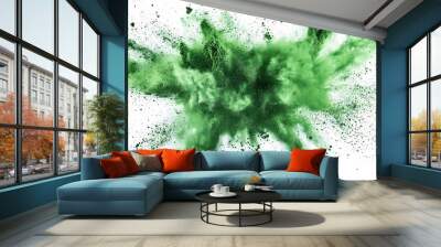 Green Powder Explosion Wall mural