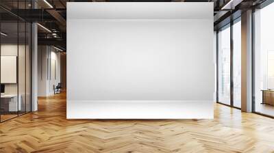 The inner space of the box. Empty white room. Vector design illustration. Template for you business project Wall mural