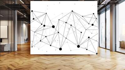 Network Connecting dot polygon Wall mural