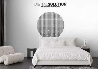 Vector light bulb from pixel square. Concept of business plan and creative idea. Wall mural