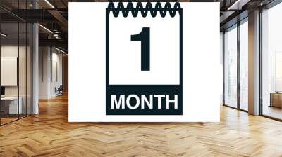 1 month calendar icon vector illustration eps Wall mural