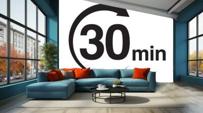 30 minute arrow timer icon vector illustration eps Wall mural