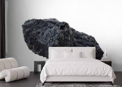 Basalt rock isolated on white background with clipping path. Wall mural