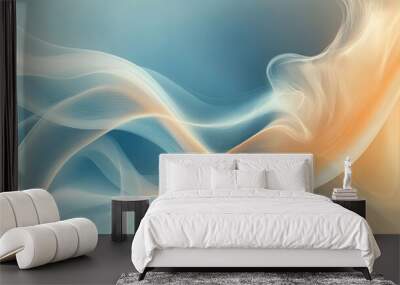 Abstract background with undulating wavy lines in multiple tones, adding depth and movement to any design. Wall mural