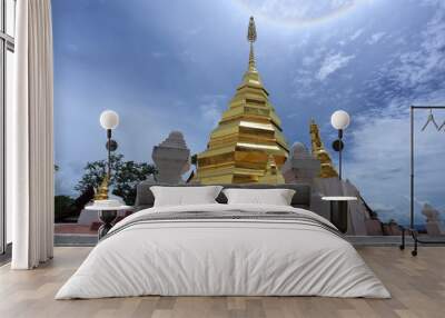 Wat Phra That Pu Jae Temple at Phrae, Thailand Wall mural