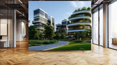 Sustainable architecture , Eco-friendly economy , 
Sustainable development , Environmental conservation Wall mural