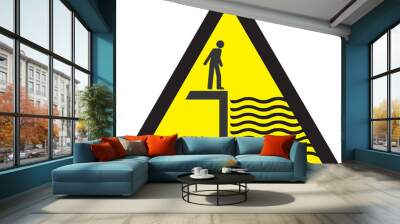 Beware deep water signs and symbols Wall mural