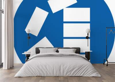 stack correctly mandatory signs and symbols Wall mural