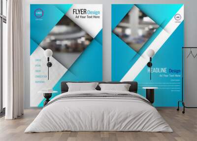 Flyer design Layout Template Vector Brochure. For annual report Wall mural