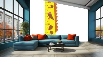 Height scale kids giraffe vector Wall mural