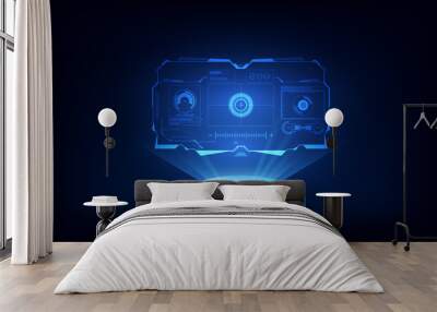 abstract hud ui gui future futuristic screen system virtual design Wall mural