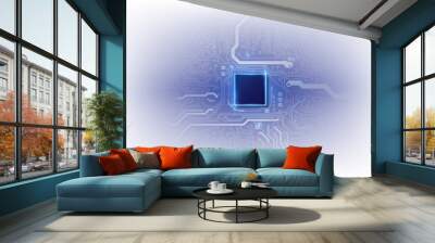 Ai chipset on circuit board in futuristic concept suitable for future technology Wall mural