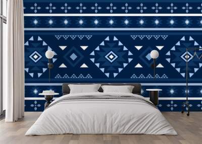 Navajo aztec southwest geometric seamless pattern fabric colorful design for textile printing Wall mural