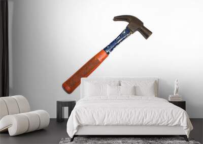 rusty hammer, isolated on a white background Wall mural