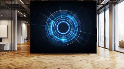 UI HUD screen tech system innovation concept background template. vector illustration. Wall mural