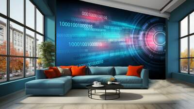 vector digital technology concept, abstract background Wall mural