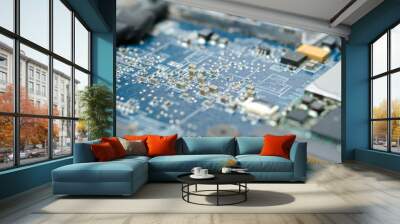 Electronic circuit board in computer Wall mural